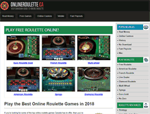 Tablet Screenshot of onlineroulette.ca